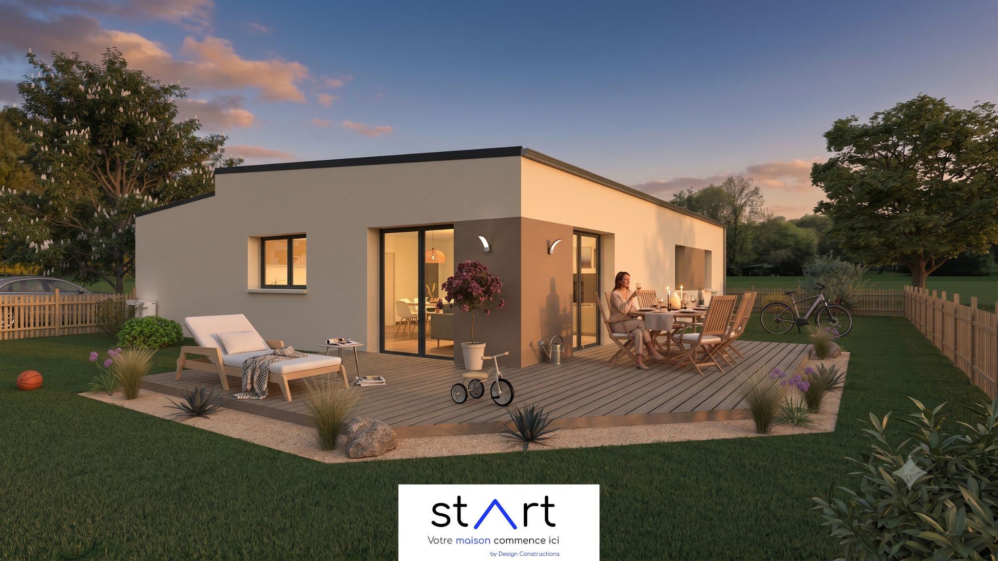 Terrain LANDEAN 700 m2 avec idée maison